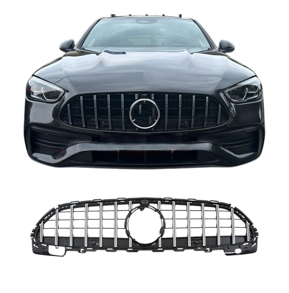 grill mercedes c-klasse w206 glans zwart chroom
