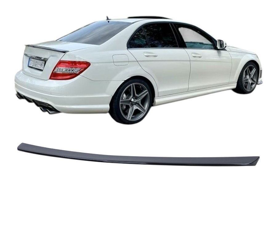 Kofferspoiler Geschikt voor Mercedes C Klasse W204 Sedan - Glans zwart