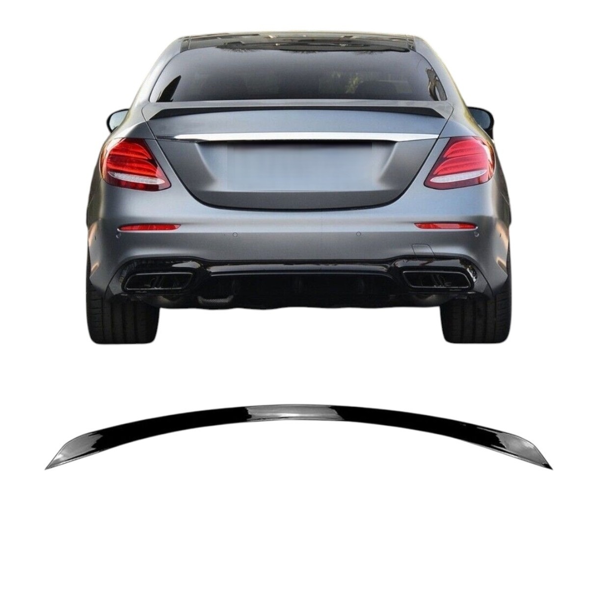 Kofferspoiler geschikt voor Mercedes W213 Glans zwart