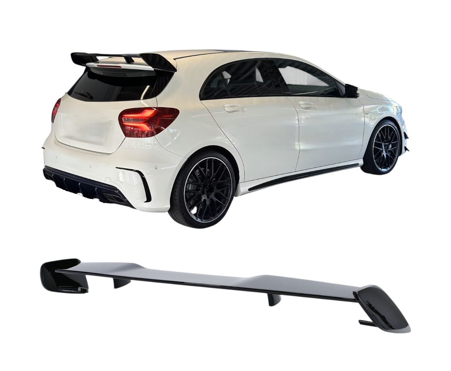 Dakspoiler Mercedes A-Klasse W176 glanzend zwart