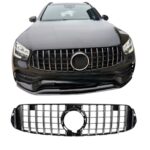 Sportgrill Mercedes GLC AMG Line 2019-2023 zwart chrome