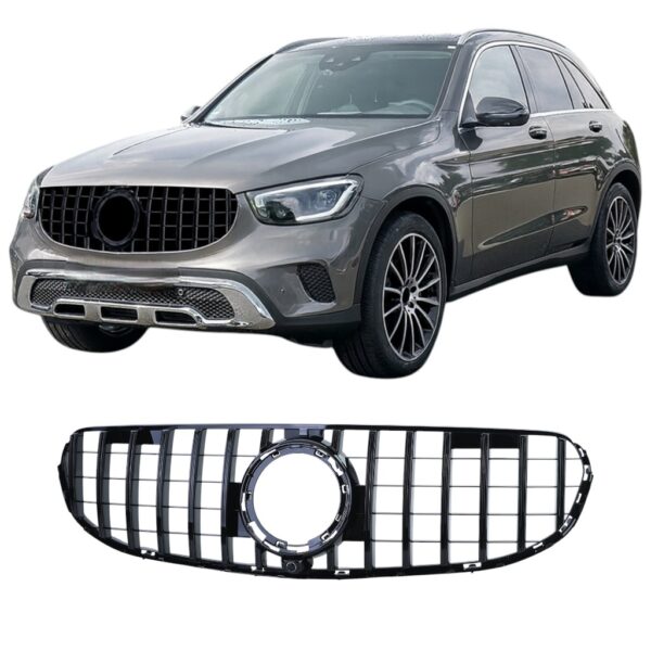 Glanzend Zwarte Grille Geschikt voor Mercedes-Benz GLC X253 & GLC Coupé C253 Facelift 2019–2023
